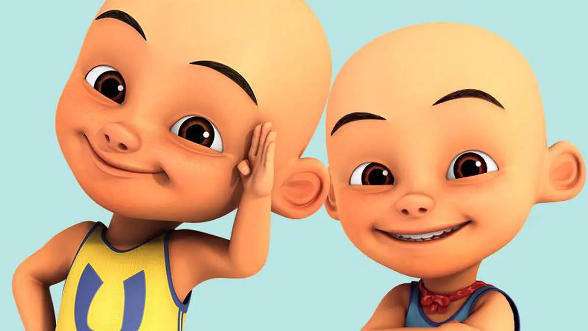 Upin Ipin Dengan Gambaran cerita Melayu dalam kartun